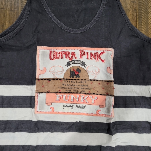 Ultra Pink Vintage Med/Large Sleeveless Top - Picture 2 of 9